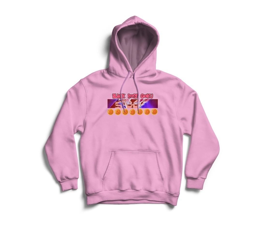 Goku Black Rose Theme Hoodie (pink 